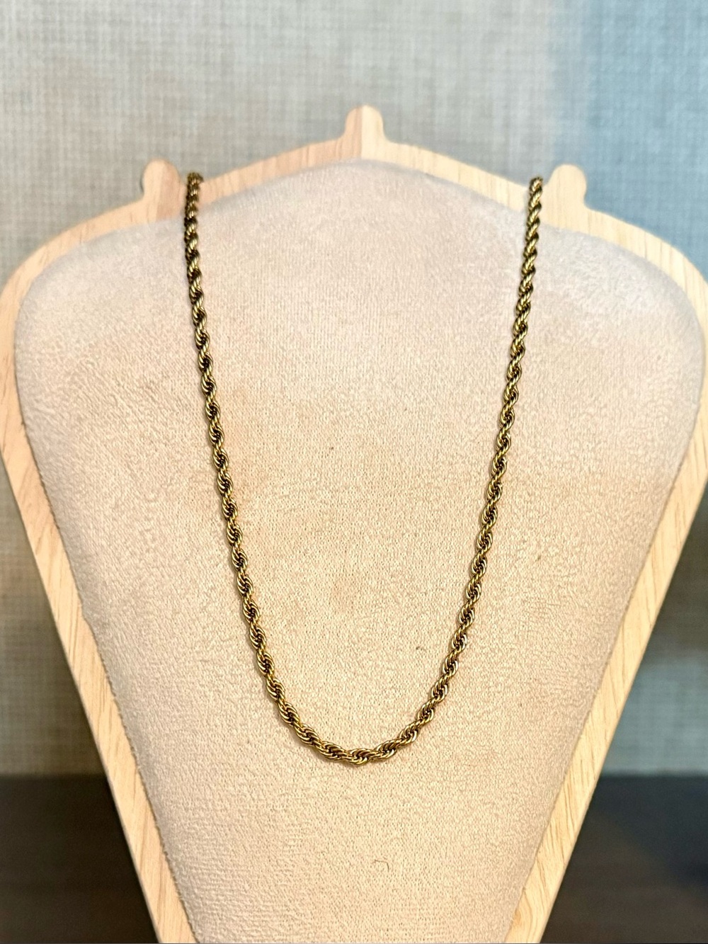 Gold Filled Twisted Rope Necklace
